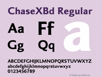 ChaseXBd Regular v1.0ﾧ Font Sample