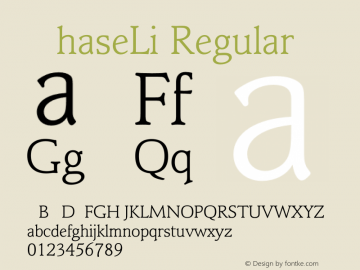 ChaseLi Regular V1.0ﾧ Font Sample