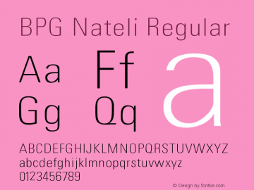 BPG Nateli Regular Version 2.002 2010图片样张