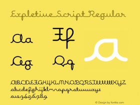 Expletive Script Regular 002.000 Font Sample