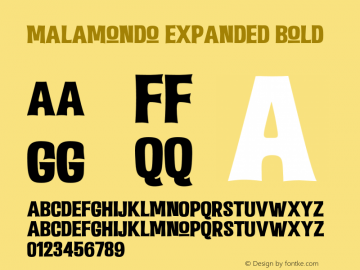 Malamondo Expanded Bold Version 1.000图片样张