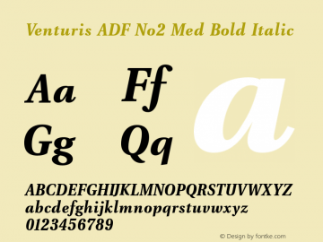 Venturis ADF No2 Med Bold Italic 1.005;FFEdit图片样张