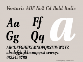 Venturis ADF No2 Cd Bold Italic 1.005;FFEdit图片样张