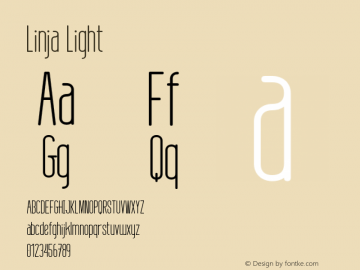 Linja Light Version 1.000 Font Sample