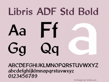 Libris ADF Std Bold Version 1.007 Font Sample