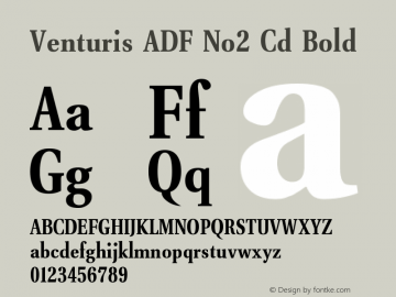 Venturis ADF No2 Cd Bold Version 1.005 Font Sample