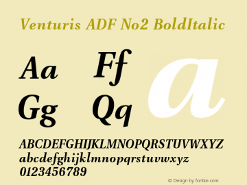 Venturis ADF No2 BoldItalic Version 1.005图片样张