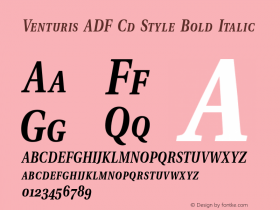 Venturis ADF Cd Style Bold Italic 1.005;FFEdit图片样张