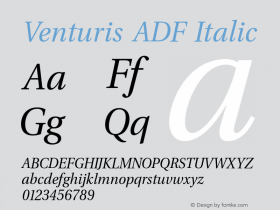 Venturis ADF Italic 1.005;FFEdit Font Sample
