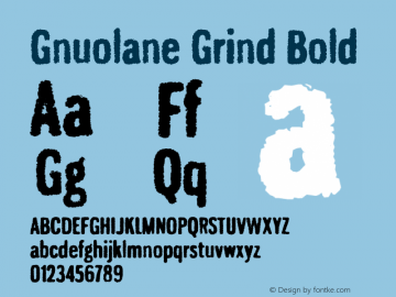 Gnuolane Grind Bold Version 1.000图片样张
