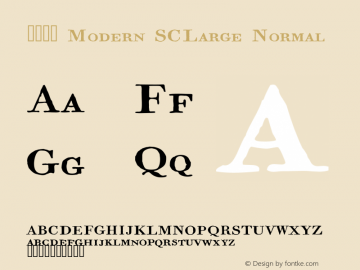 1820 Modern SCLarge Normal Macromedia Fontographer 4.1.4 7/10/09 Font Sample