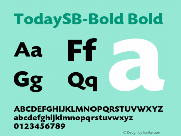 TodaySB-Bold Bold 001图片样张