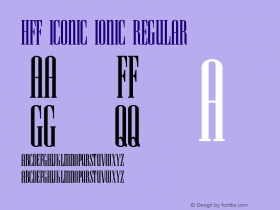 HFF Iconic Ionic Regular Version 1.000  Font Sample