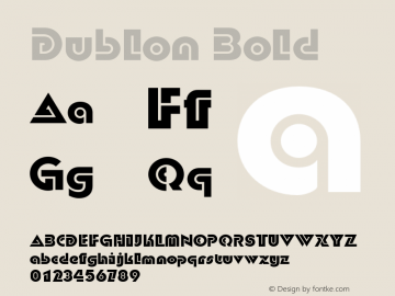 Dublon Bold Version 1.000;PS 001.001;hotconv 1.0.38图片样张