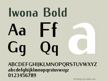 Iwona Bold Version 0.995 Font Sample