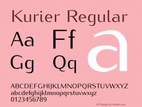 Kurier Regular Version 0.995 Font Sample