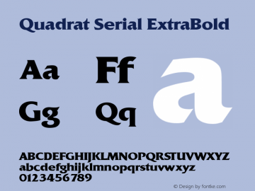 Quadrat Serial ExtraBold Version 1.000图片样张