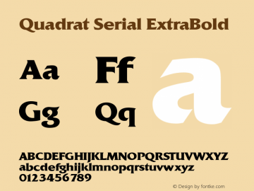 Quadrat Serial ExtraBold Version 1.000图片样张