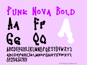 Punk Nova Bold Version 001.000 Font Sample