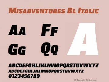 Misadventures Bl Italic Version 1.001图片样张