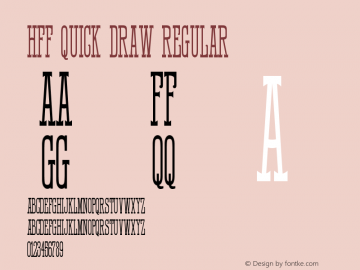 HFF Quick Draw Regular Version 1.1 Font Sample