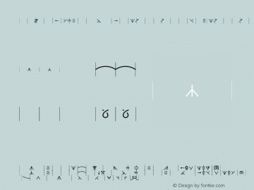 KnittingSymbols-wide-incount wide-incount-Medium Version 001.000 Font Sample