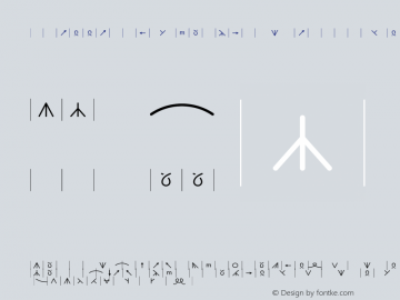 KnittingSymbols-wide-outcount wide-outcount-Medium Version 001.000 Font Sample