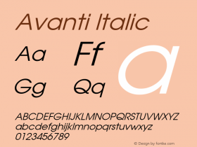 Avanti Italic 001.001图片样张