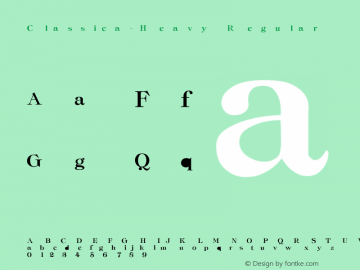 Classica-Heavy Regular Converted from F:\TTF\CLASSHVY.TF1 by ALLTYPE图片样张