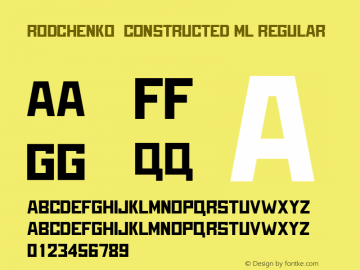Rodchenko  Constructed ML Regular Version 1.004图片样张