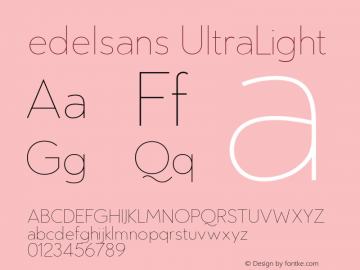 edelsans UltraLight Unknown Font Sample