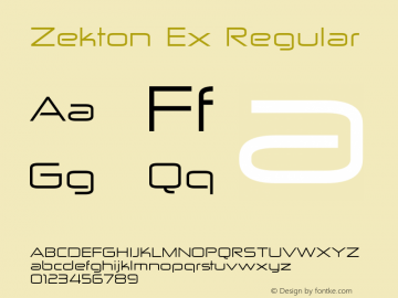 Zekton Ex Regular Version 4.001图片样张