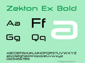 Zekton Ex Bold Version 4.001图片样张