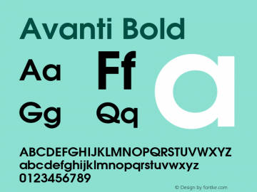 Avanti Bold 001.001图片样张