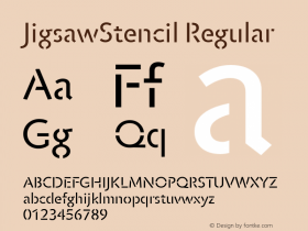 JigsawStencil Regular 003.000图片样张