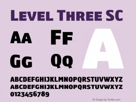 Level Three SC Unknown Font Sample