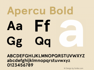 Apercu Bold Version 001.001; wf-rip图片样张