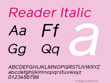 Reader Italic Version 1.002图片样张