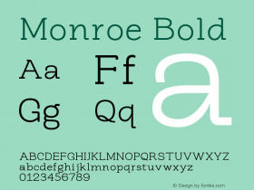 Monroe Bold Version 1.000 Font Sample