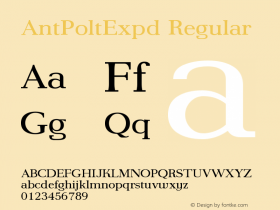 AntPoltExpd Regular Version 1.101 Font Sample
