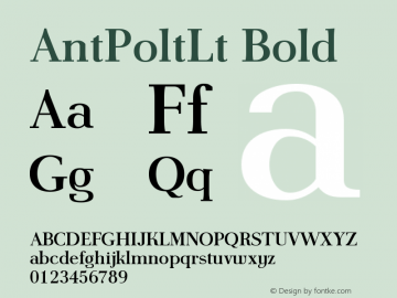 AntPoltLt Bold Version 1.101图片样张