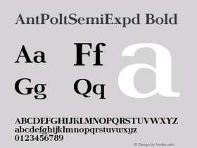 AntPoltSemiExpd Bold Version 1.101 Font Sample