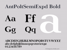 AntPoltSemiExpd Bold Version 1.101图片样张