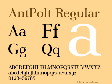 AntPolt Regular Version 1.101 Font Sample