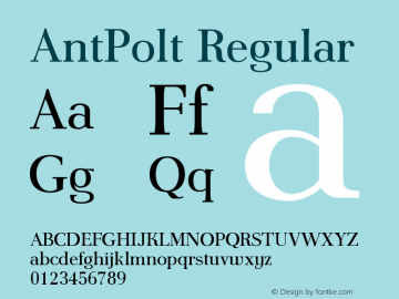 AntPolt Regular Version 1.101 Font Sample