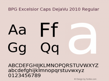 BPG Excelsior Caps DejaVu 2010 Regular Version 2.028 2010图片样张