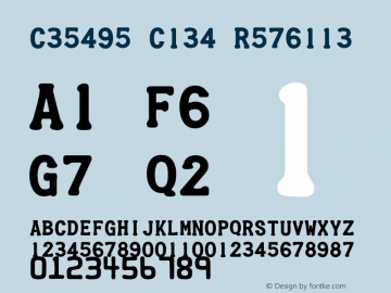 Credit Card Regular Version 001.002 Font Sample