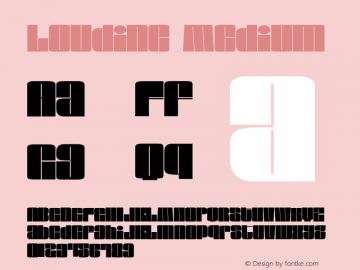 Loudine Medium Version 001.000 Font Sample