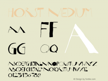 Horst Medium Version 001.000 Font Sample