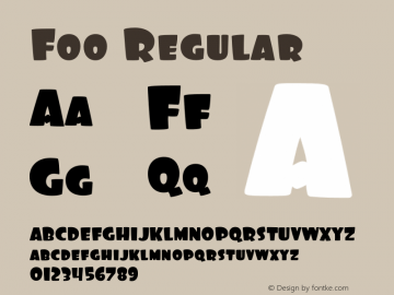 Foo Regular Version 5.001图片样张